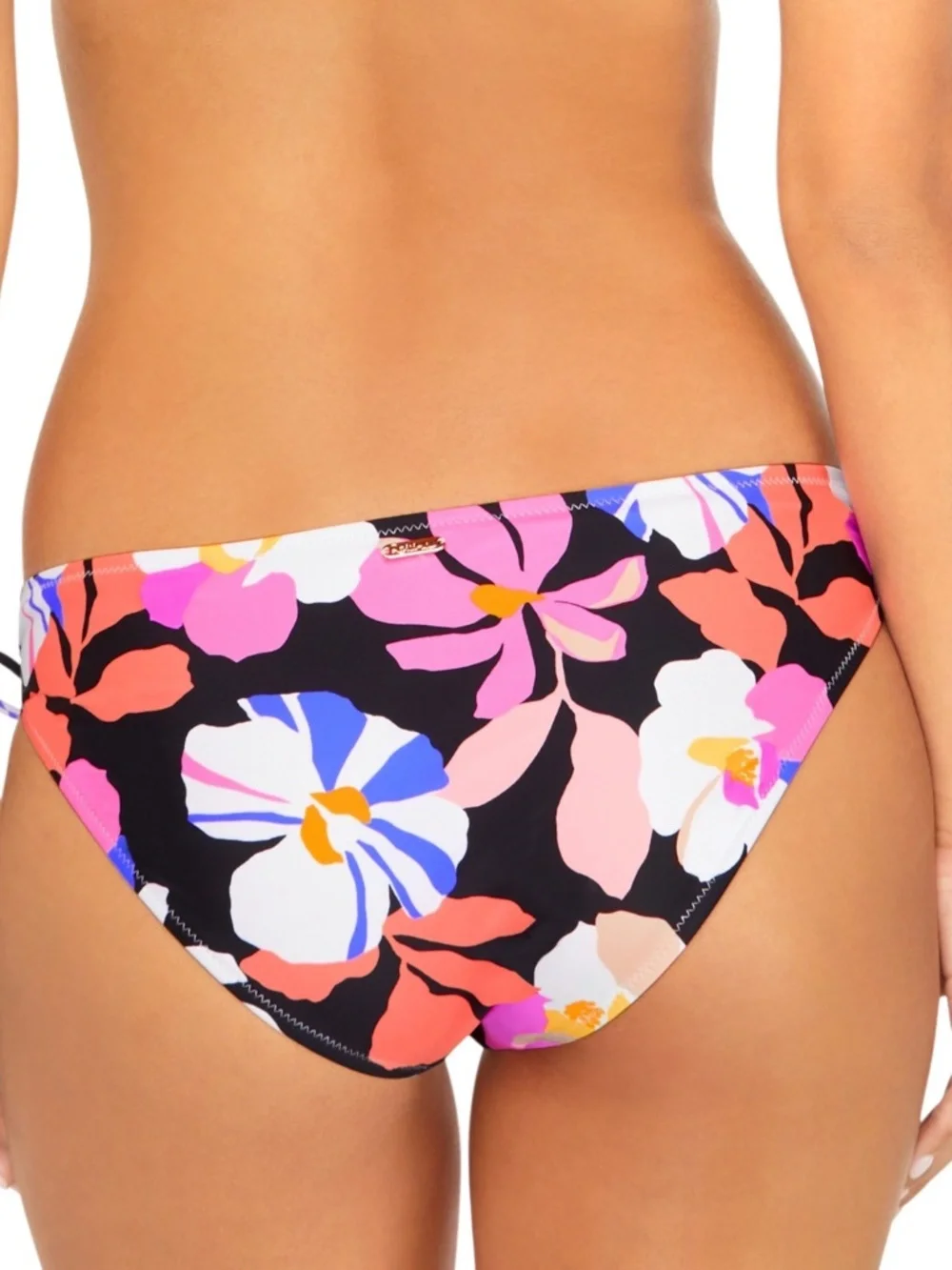 Raisins Juniors' Sweet Side Printed Side-Tie Bottoms - Black Multi
